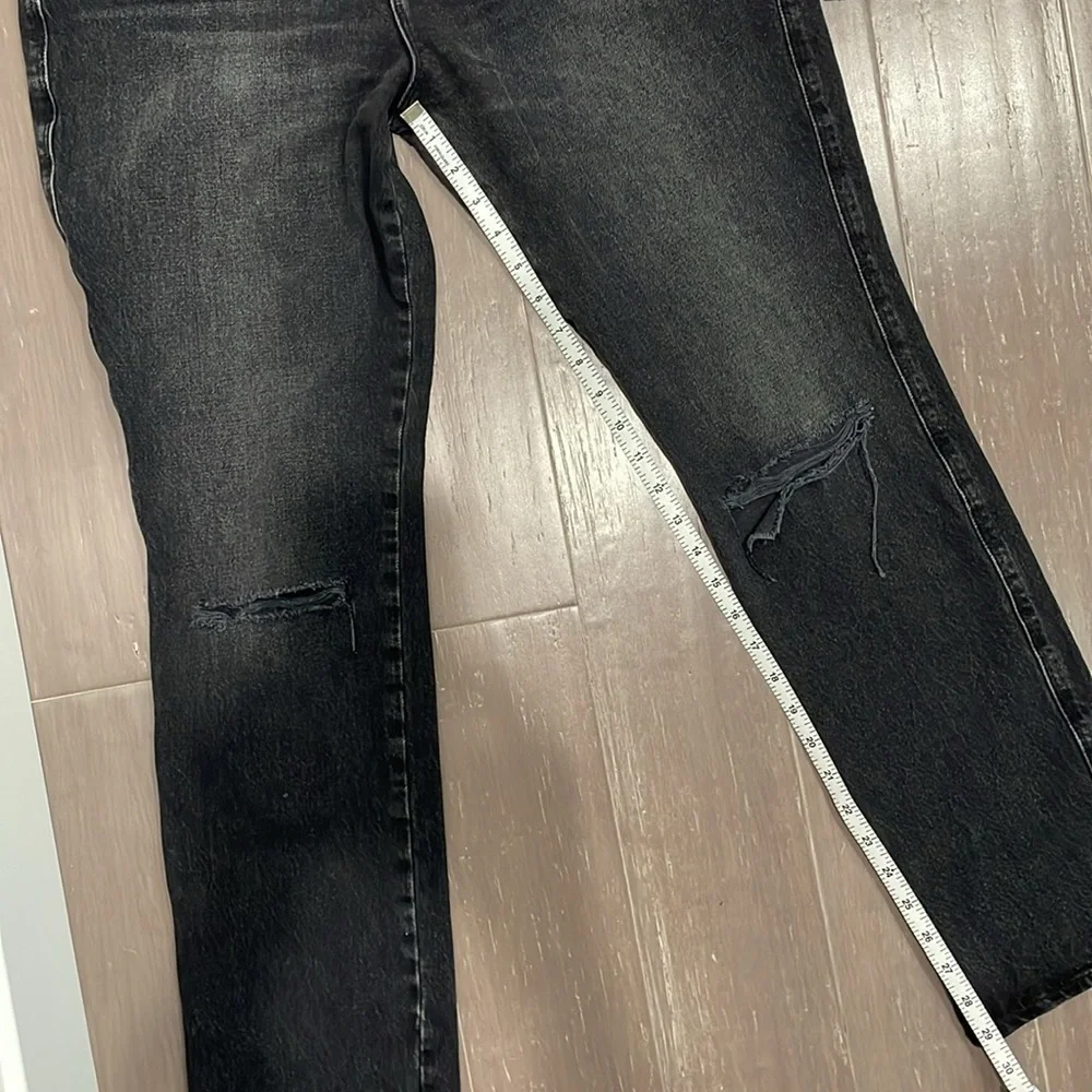Frame distressed Le Sylvie Slender Straight high waist black jeans. Size 29 - Picture 10 of 10